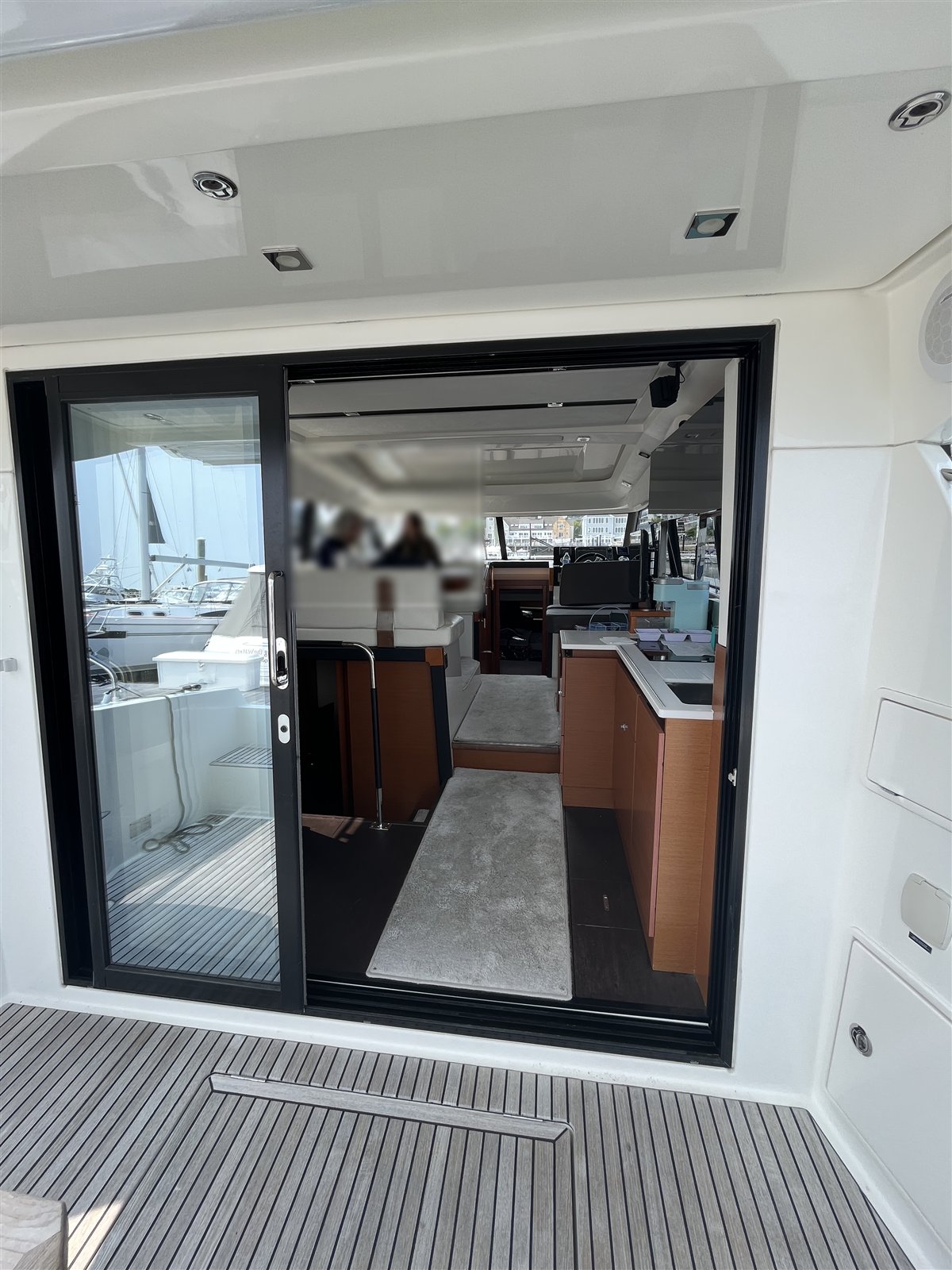 The salon aboard the Karrie Anne
